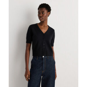 Mongolian Cashmere Short Sleeve Cardigan